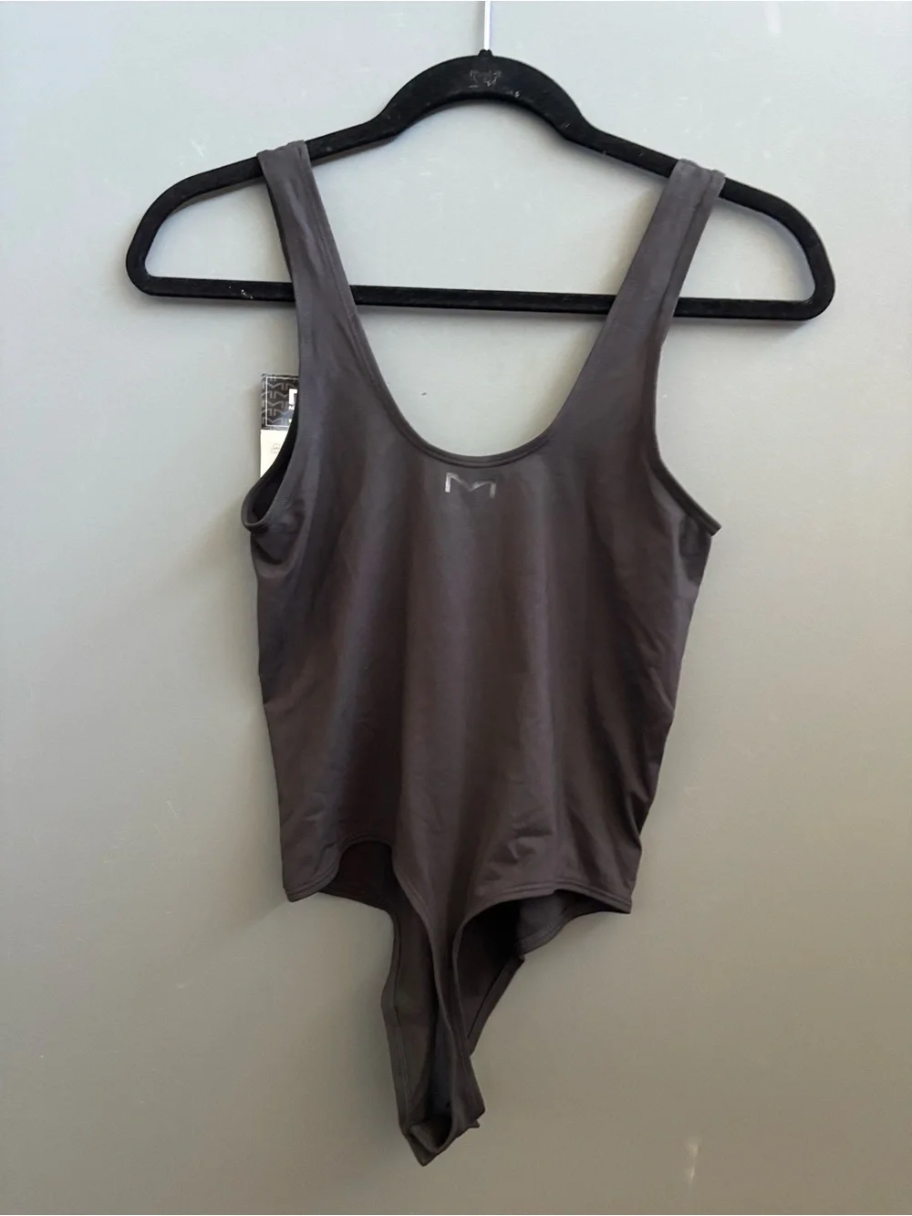 NWT Maidenform Seamless Black Thong Bodysuit
